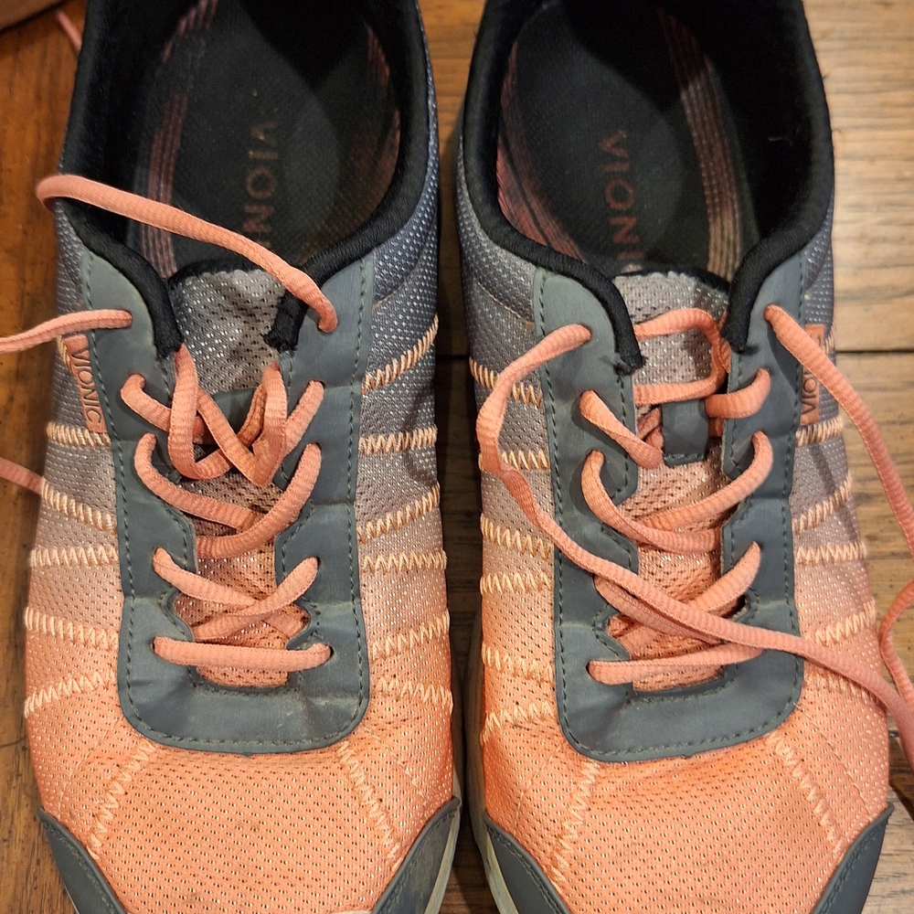 Vionic Coral and Charcoal Athletic Shoes